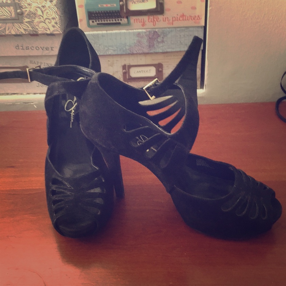 Gorgeous Black Suede Heels